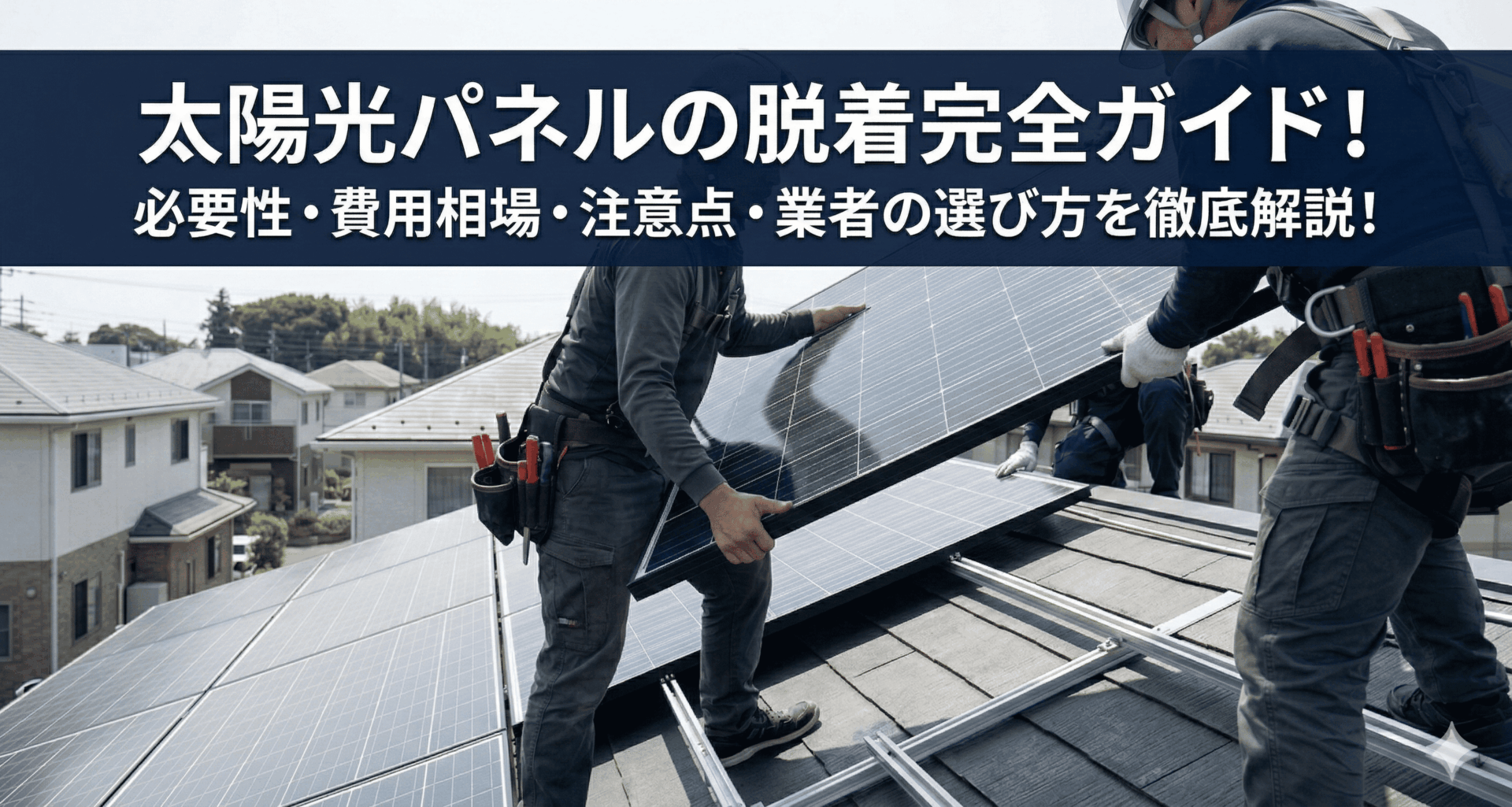 太陽光パネルの脱着完全ガイド！必要性・費用相場・注意点・業者の選び方を徹底解説！