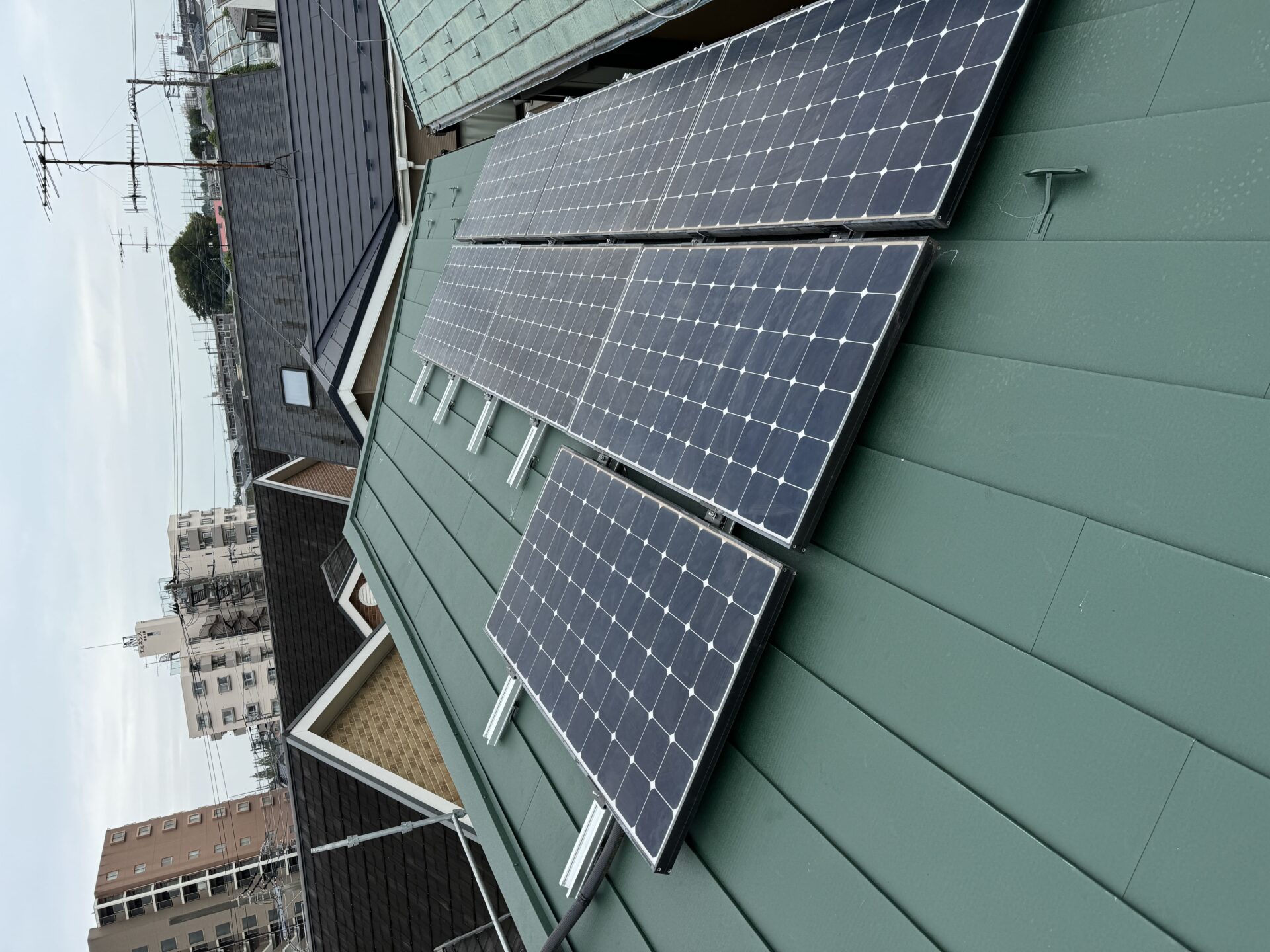 神奈川県大和市 太陽光パネル14枚の復旧完了（1枚廃棄後）