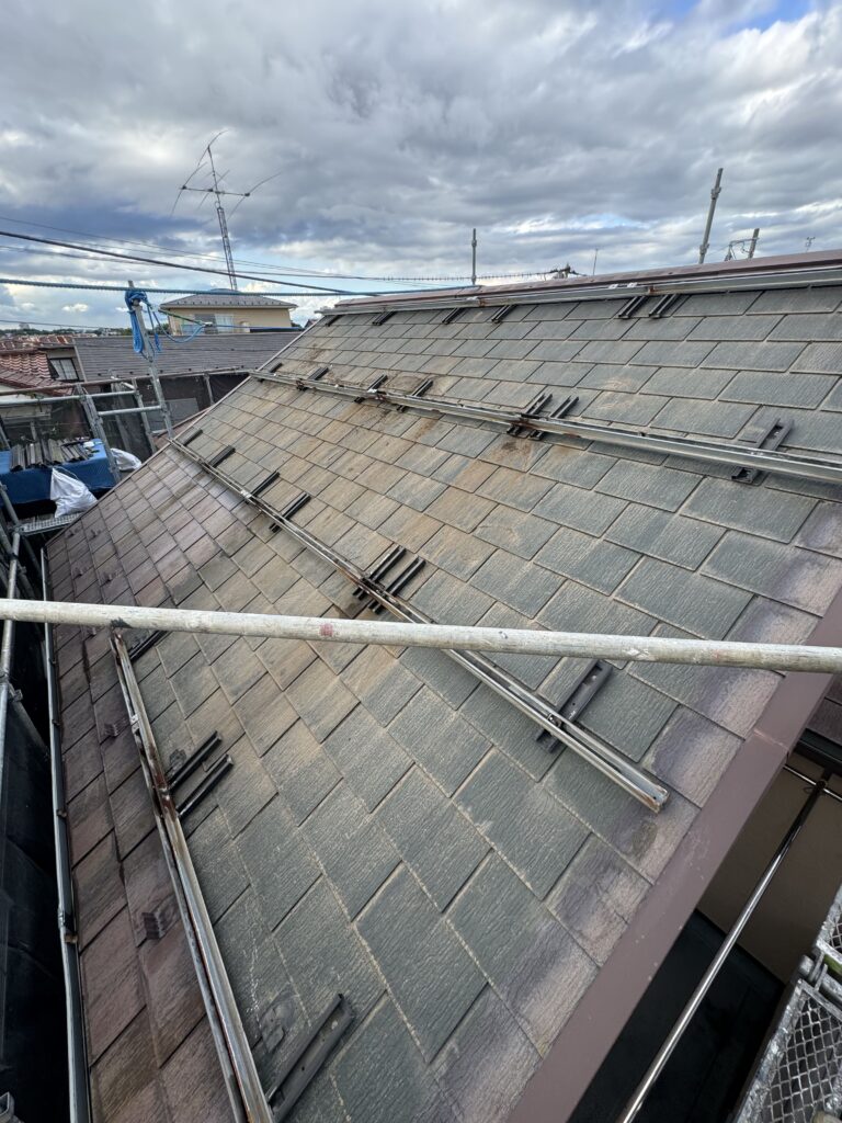 パネル取り外し後の屋根面（栃木県那須塩原市）