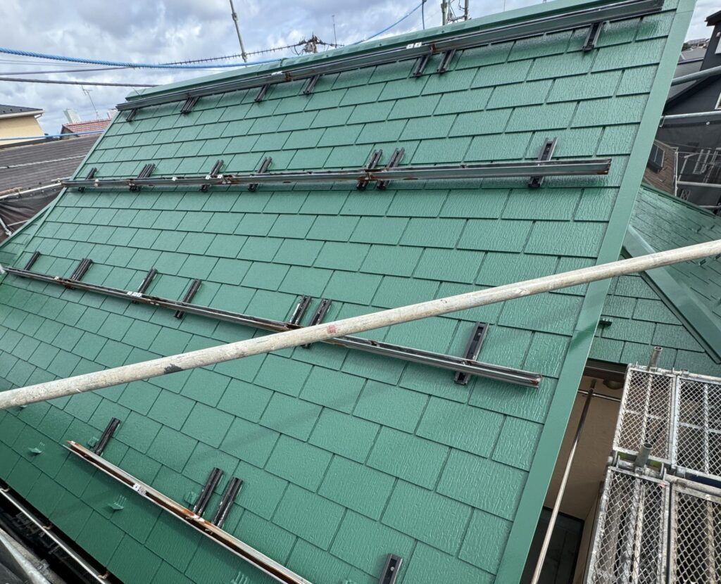 屋根塗装工事完了の状態（栃木県那須塩原市）