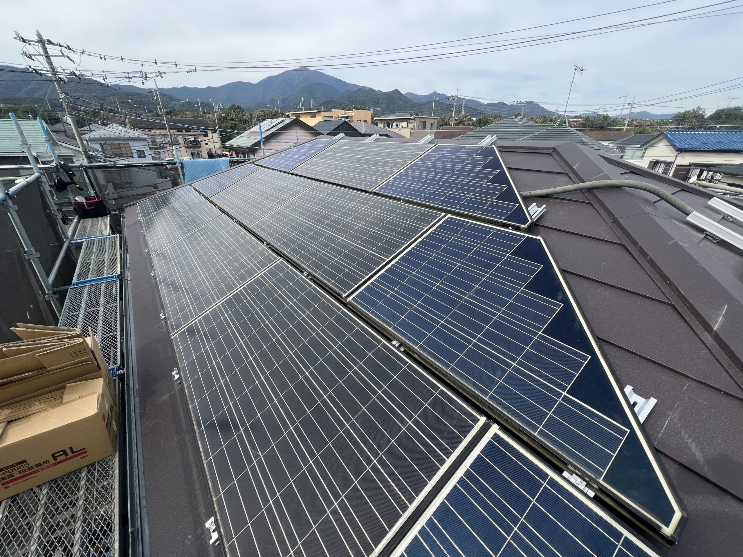 太陽光パネル復旧完了 千葉県印西市の脱着工事完工