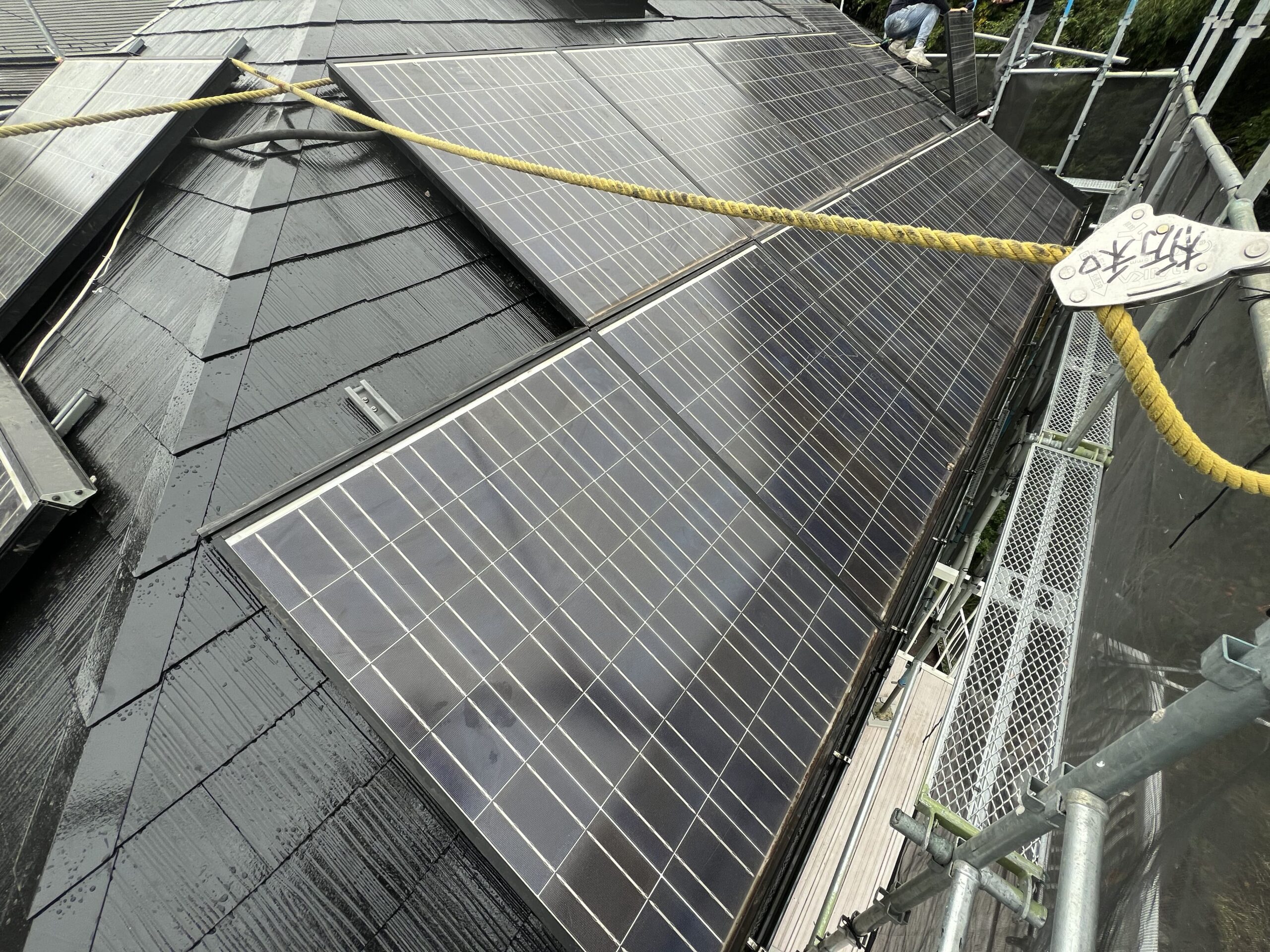 太陽光パネル復旧完了 神奈川県秦野市の脱着工事完工