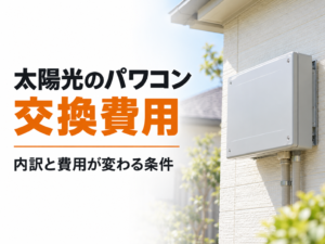 太陽光のパワコン交換費用の内訳と費用が変わる条件