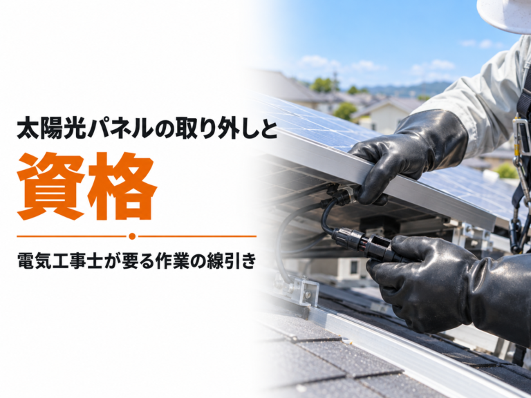 太陽光パネルの取り外しで電気工事士の資格が要る作業の線引き